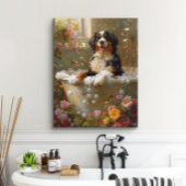 Berner Hund Kunst, Bad Kunst Leinwanddruck