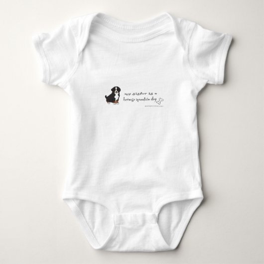 Berner Hund - mehr Rassen Baby Strampler (Vorderseite)