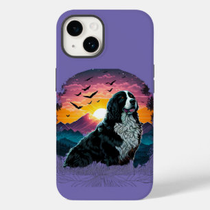 Berner Hund mit Aussicht auf den Berg Sonnenaufgan Case-Mate iPhone 14 Hülle