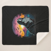 Berner Hund mit Aussicht auf den Berg Sonnenaufgan Sherpadecke (Vorderseite (Horizontal))