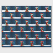 Berner Hund mit Weihnachtsgeschenken Geschenkpapier (Flach)