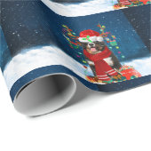 Berner Hund mit Weihnachtsgeschenken Geschenkpapier (Rolleneckpunkt)