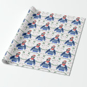 Berner Hund mit Weihnachtspullover Festlich Geschenkpapier (Ungerollt)