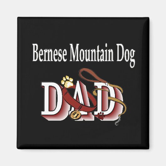 Berner Hund Papa Magnet (Vorne)