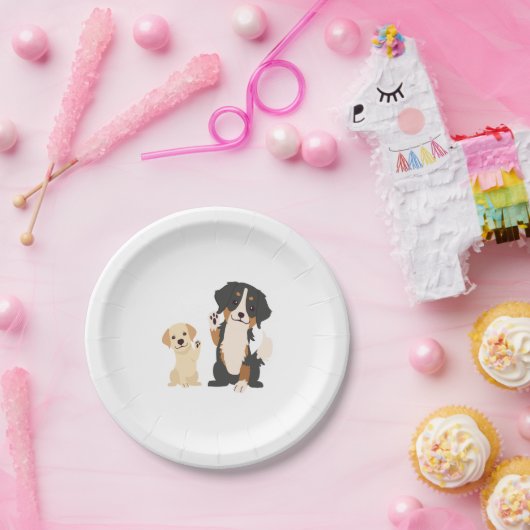 Berner Hund Pappteller (Party)