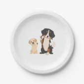 Berner Hund Pappteller (Vorderseite)