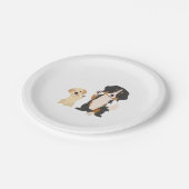 Berner Hund Pappteller (Schrägansicht)