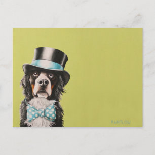 Berner Hund Postcard - Toben Postkarte