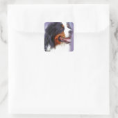 Berner Hund Quadratischer Aufkleber (Tasche)
