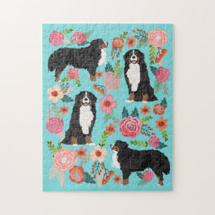 Berner Hund Vintag Florals Puzzle