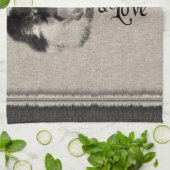 Berner Hund Vintages Portrait niedliches Zitat Geschirrtuch (Gefaltet)