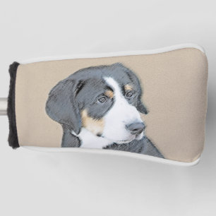 Berner Hund Welpenmalerei - Original Kunst Golf Headcover