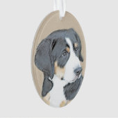 Berner Hund Welpenmalerei - Original Kunst Ornament (Vorderseite)