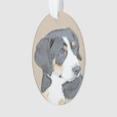 Berner Hund Welpenmalerei - Original Kunst Ornament (Vorderseite)