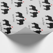 Berner Hunde Hochzeit mit eigenem Text Geschenkpapier (Ecke)