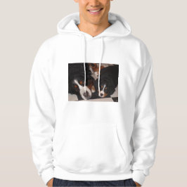 Berner Hunde Kopf zum Kopf Herrenhoodie Hoodie