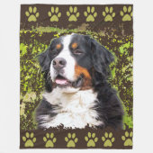 Berner Hundeflockendecke Fleecedecke (Vorderseite)