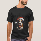 Berner Hundehunde Weihnachtsspaziergang V Nec T-Shirt (Vorderseite)