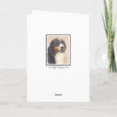 Berner Hundemalerei - Original Hundekunst Karte (Rückseite)