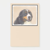 Berner Hundemalerei - Original Hundekunst Post-it Klebezettel (Vorderseite)