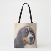 Berner Hundemalerei - Original Hundekunst Tasche (Vorderseite)