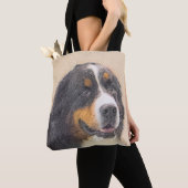 Berner Hundemalerei - Original Hundekunst Tasche (Von Nahem)