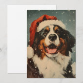 Berner Hundeschlitten Feiertagskarte (Vorne/Hinten)