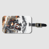 Berner Hundetour im Gebirge Gepäckanhänger (Vorderseite (Horizontal))