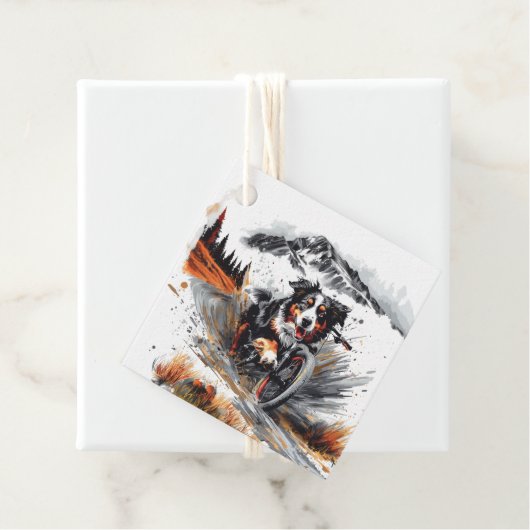 Berner Hundetour im Gebirge Geschenkanhänger (Beispiel)