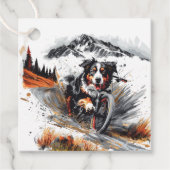 Berner Hundetour im Gebirge Geschenkanhänger (Vorderseite)