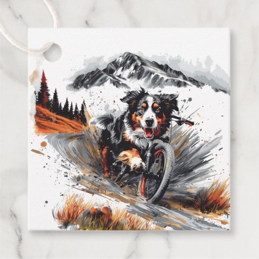 Berner Hundetour im Gebirge Geschenkanhänger (Vorderseite)