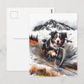 Berner Hundetour im Gebirge Postkarte (Vorne/Hinten)