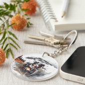 Berner Hundetour im Gebirge Schlüsselanhänger (Vorderseite rechts)