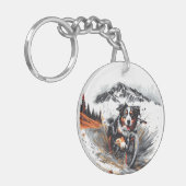 Berner Hundetour im Gebirge Schlüsselanhänger (Vorderseite links)