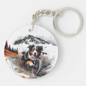Berner Hundetour im Gebirge Schlüsselanhänger (Rückseite)