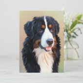 Berner Hundkunst Dankeskarte (Stehend Vorderseite)