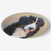 Berner Hundkunst Pappteller (Schrägansicht)