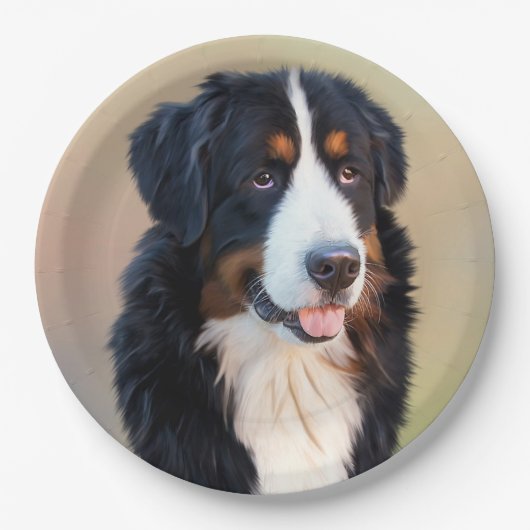 Berner Hundkunst Pappteller (Vorderseite)