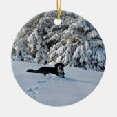 Berner im Schnee Keramik Ornament (Vorne)