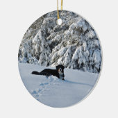 Berner im Schnee Keramik Ornament (Links)