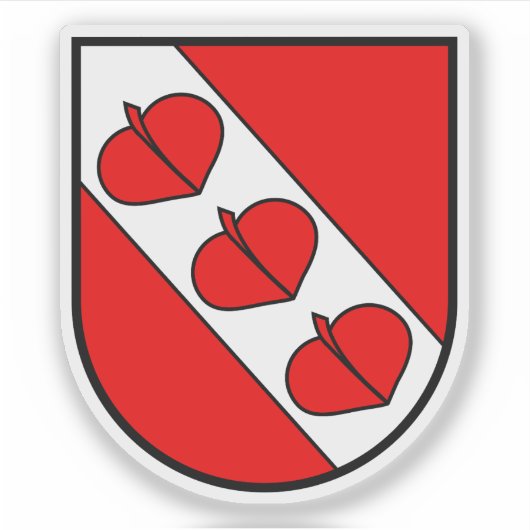 Berner Jura Bezirkswappen, Schweiz Aufkleber (Vorderseite)