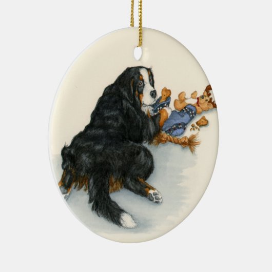 Berner mit Strumpf Keramik Ornament (Rechts)