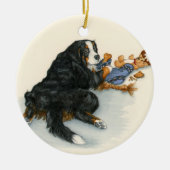 Berner mit Strumpf Keramik Ornament (Vorne)