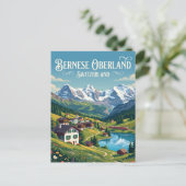 Berner Oberland Schweiz Postkarte (Stehend Vorderseite)