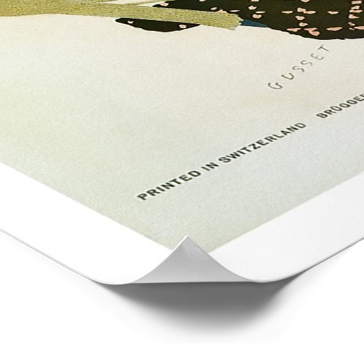 Berner Oberland, Schweiz, Skiposter Poster (Ecke)