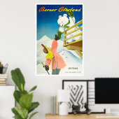 Berner Oberland, Schweiz, Skiposter Poster (Heimbüro)