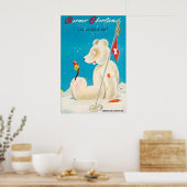 Berner Oberland Schweiz Winter Skiposter Poster (Küche)