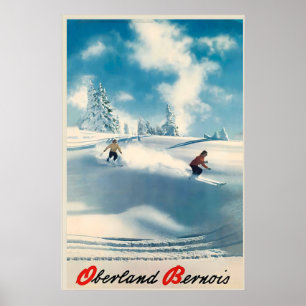 Berner Oberland Schweizer Alpen Schweiz Winter Ski Poster