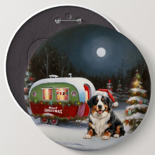 Berner Oberländer Wohnwagen-Weihnachtsabenteuer Button (Vorne & Hinten)