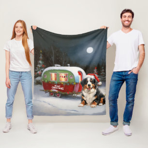 Berner Oberländer Wohnwagen-Weihnachtsabenteuer Fleecedecke